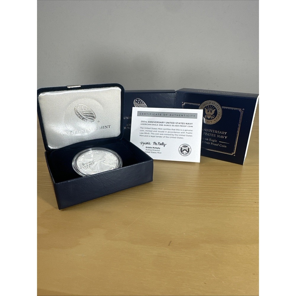 2025-S Navy 250th Anniversary Silver Eagle Proof Coin 1oz Low Mintage